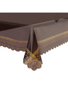 Kuber Industries Kuber Industries Center Table Cover|PVC Transparent Dust-Proof Table Cover With Golden Pearl Border|40x60 Inch (Black Transparent)  - Image 2