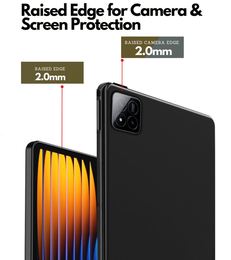 TGK Back Cover for Xiaomi Mi Pad 7 11.2 inch Case/Pad 7 Pro (Black) - Image 3