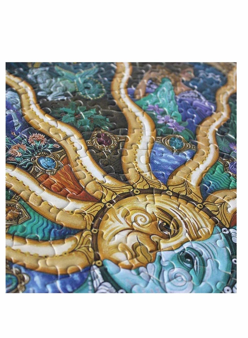 Round Jigsaw Puzzle, Educational Zodiac Horoscope Puzzle, 1000 Piece  Family Game Gift for Adults and Kids 12 Constellations - Image 3