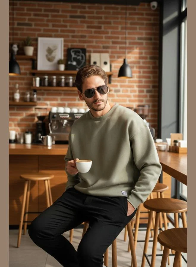 Buratti  Buratti Regular Fit Crew Neck Cotton Fleece Lined Soft Brushed Sweatshirt Men's SWEAT 5905255 for Men | Best Price UAE