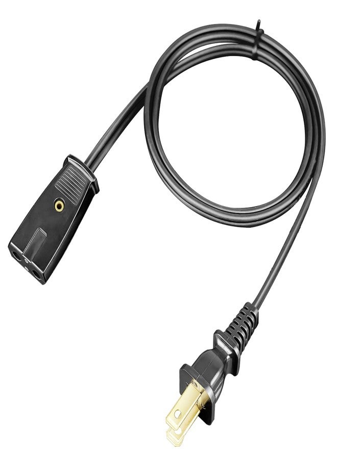 HASMX Replacement Power Cord Percolator Power Cord 36" for Presto Percolator 0281104 0281105 0261105, 2pin Cord Black 3ft (1-Pack) - Image 1