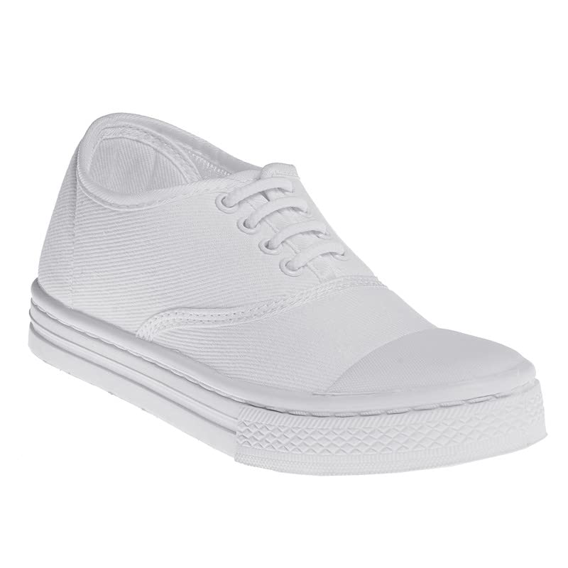 Liberty Boys & Girls Tennis White School Shoes_10 Big - Image 2