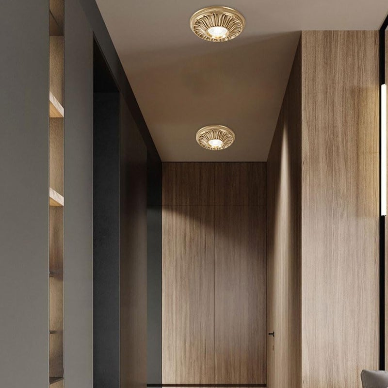 مصباح LED مدمج دائري، تركيبات إضاءة مدمجة مع حاجب زينة، مصباح سبوت برونزي 4.5 بوصة، تركيبة إضاءة اتجاهية بقدرة 10 واط قابلة للتعتيم من نوع COB للصالة، - Image 3