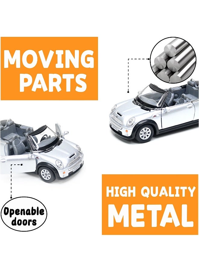 Kinsmart سيارة ميني كوبر إس قابلة للفتح بمقياس 1:36 مع حركة سحب للخلف مصنوعة من سبائك المعادن - Image 4
