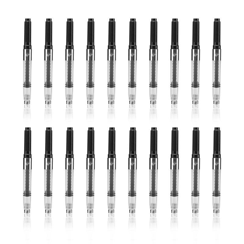 Bagentry 20 Pcs Refillable Universal Fountain Pen Ink Converter Screw-in Style, International Fountain Pen Ink Cartridge Converter, Standard Ink Converter Tool Fit for Most Pens (Caliber 2.6 mm) (20) - Image 1