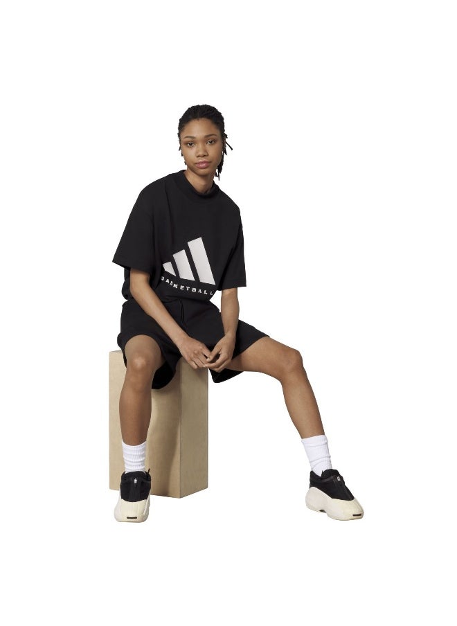 Adidas Adidas One Ctn Jer T Black Basketball T-Shirts For Unisex Xs  - Image 3