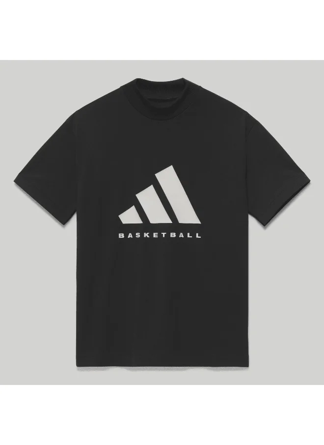 Adidas Adidas One Ctn Jer T Black Basketball T-Shirts For Unisex Xs