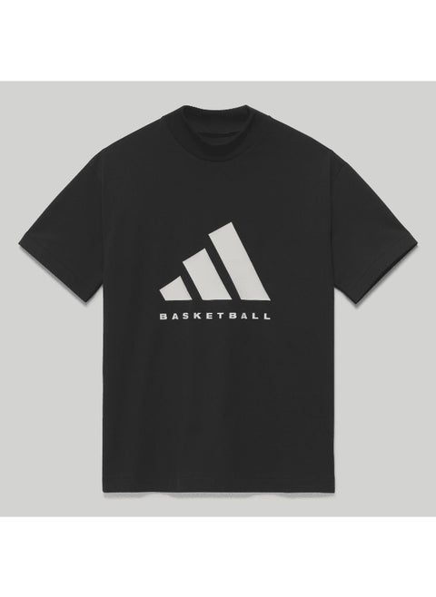 Adidas One Ctn Jer T Black Basketball T-Shirts For Unisex Xs