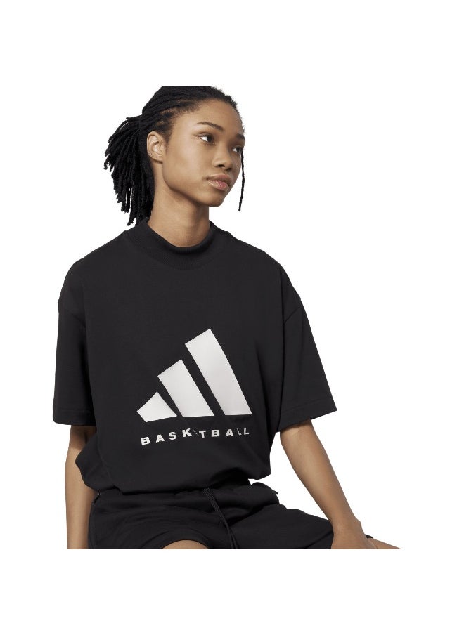 Adidas Adidas One Ctn Jer T Black Basketball T-Shirts For Unisex Xs  - Image 4