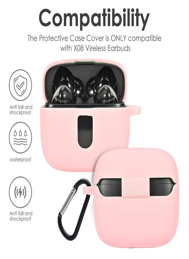 Claiol Premium Silicone Case for TAGRY X08 Wireless Earbuds with Carabiner. (Pink) - Image 5