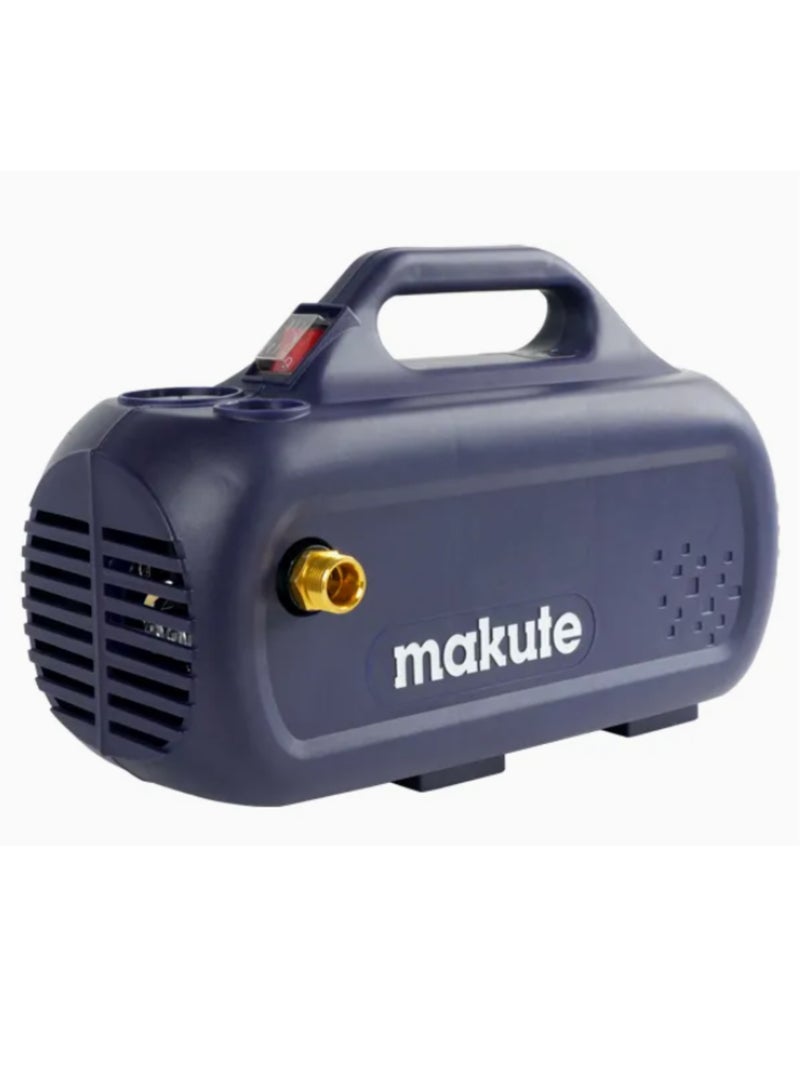 makute Industrial High-Pressure Washer with Copper Induction Motor, Adjustable Pressure Gauge, 60 Bar Working Pressure, 390L/H Flow Rate, Heavy-Duty Cleaning Machine, 1200W, HPW122-60D - Image 1