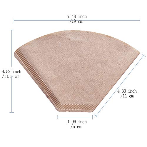 Sanwior Cone Coffee Filters #4, Coffee Filters 4 Cone Paper Unbleached, Number 4 Coffee Filter 8-12 Cup, Size 4 Paper Filter, Compatible with Ninja Coffee Maker and Cuisinart Coffee Maker, 100 Count - Image 3