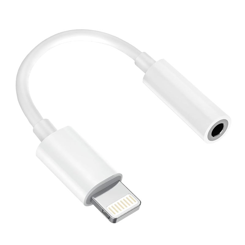 Cirafon [Apple MFi Certified] 1 Pack for iPhone 3.5mm Headphones Adapter, Lightning to 3.5 mm Headphone/Earphone Jack Converter Audio Aux Dongle Compatible with iPhone 14 13 12 11 Pro XR XS Max X 8 7 - Image 1