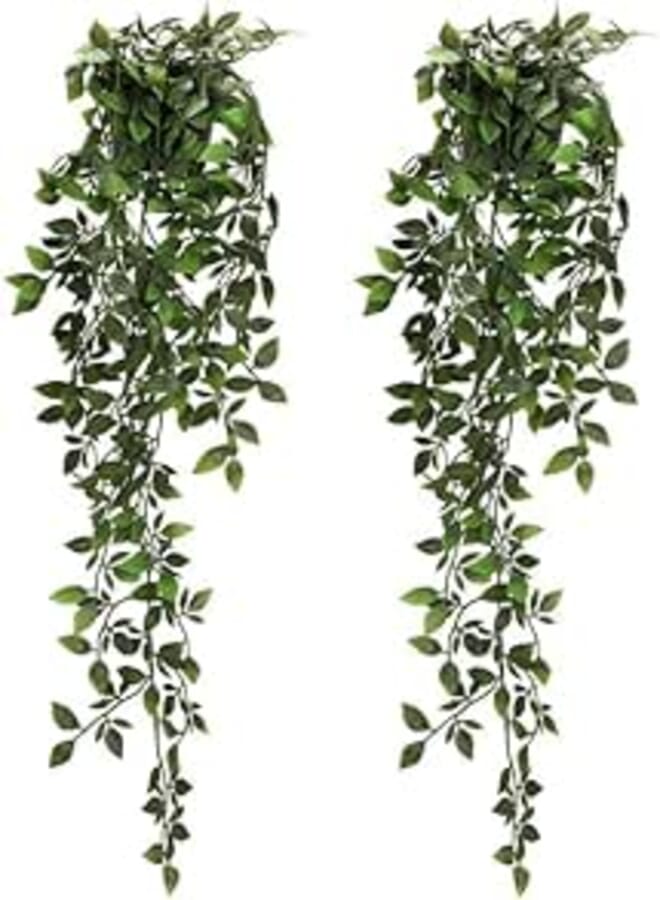 Artificial Hanging Plant Cascading Waterfall Decor with 9cm Pot and 70cm Long Faux Ivy Greenery for Indoor Outdoor Wall and Home Office Decoration