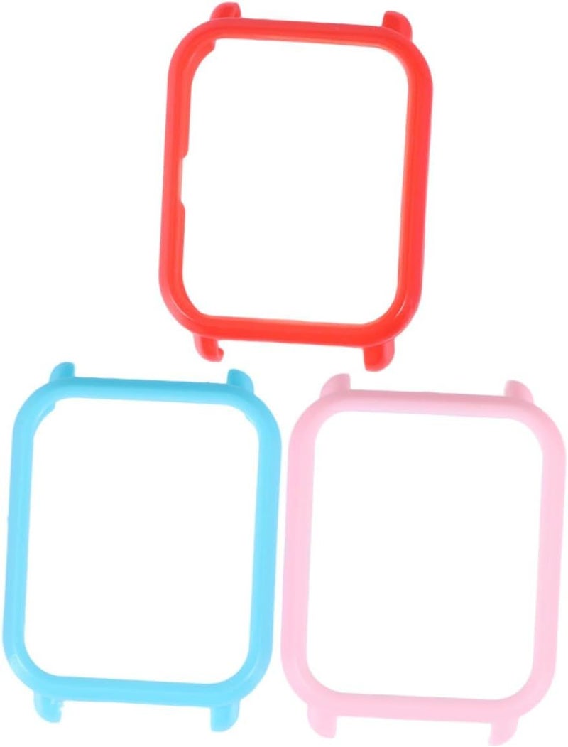 Red 3Pcs TPU Protective Watch Case Scratch Bumper Slim Design Easy Installation Durable - Image 1