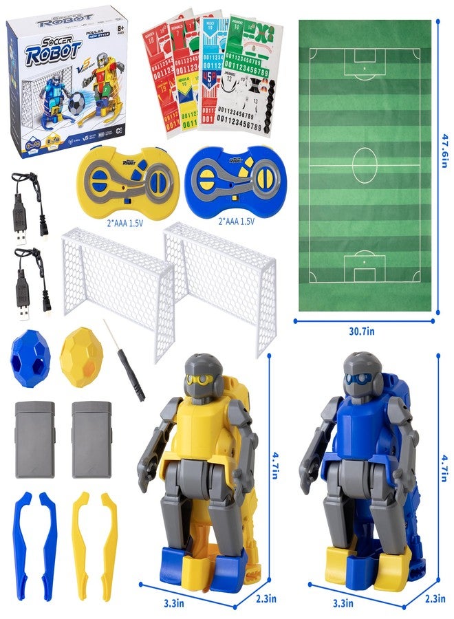 MOKIDOLL Remote Control Soccer Robots, 2 Player Soccer Game for Kids 8-12, Interactive Rechargeable Soccer Robot Toy with Goals & Balls, STEM Gift for Boys Girls, Indoor Battle Game - Image 3
