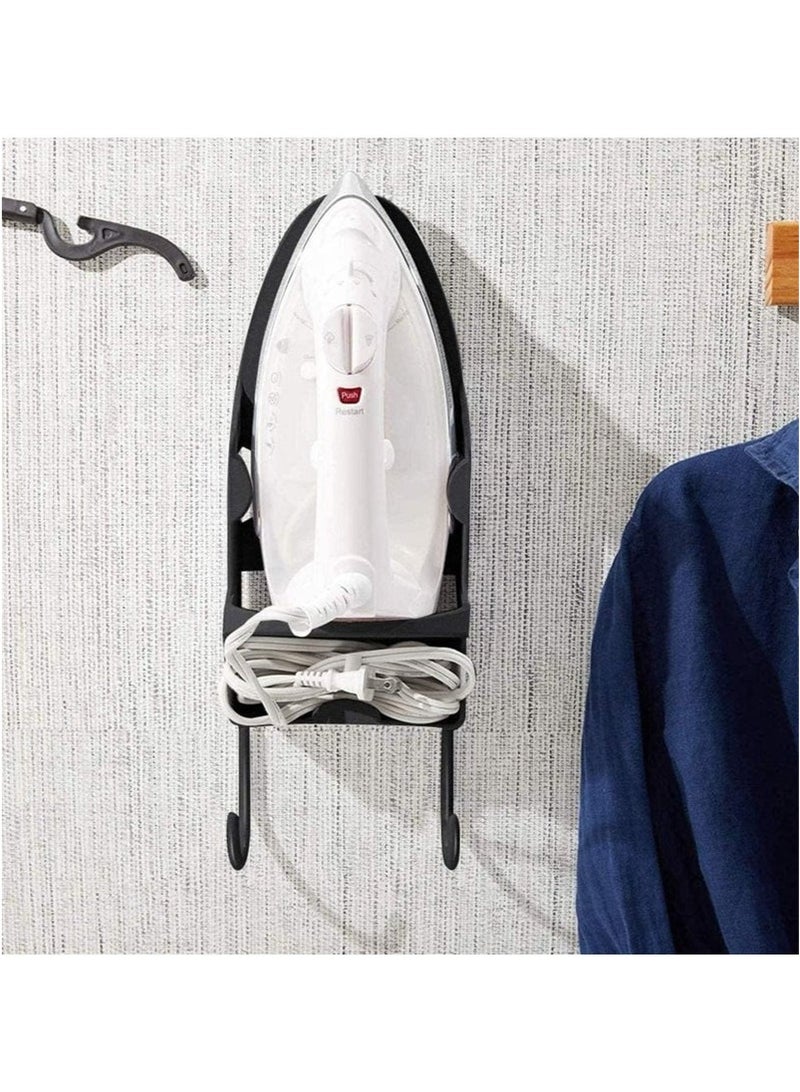 Arabest Ironing Board Hanger Ironing Board Wall Mount, Ironing Board Hanger Wall Mounted with Heat Resistant Iron Stand and Hooks, Home Bathroom Ironing Board Rack - Image 3