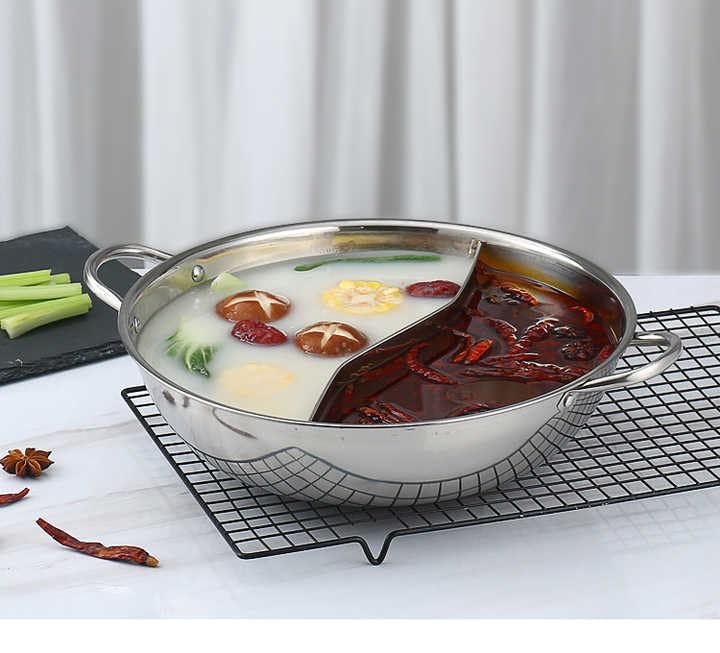 VBM VBM Premium Stainless Steel Hot Pot - Durable, Non-Stick, Perfect for Hot Pot and Fondue Heavy-Duty Stainless Steel Hot Pot - Ideal for Family Meals and Hot Pot Dinners  - Image 2