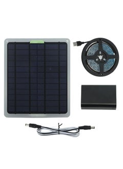 Thoraya Solar Plant Growth Light Strip 20W IP65 Waterproof LED Grow Lamp Strip with Battery Protection Box for Greenhouse 9.8ft  - Image 1