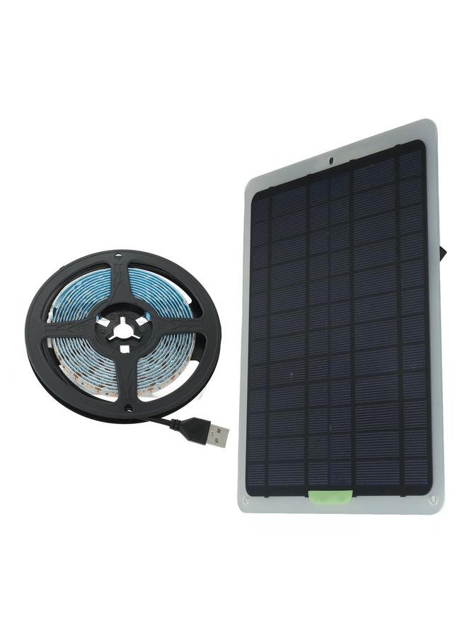 Solar Plant Growth Light Strip 20W IP65 Waterproof LED Grow Lamp Strip with Battery Protection Box for Greenhouse 9.8ft