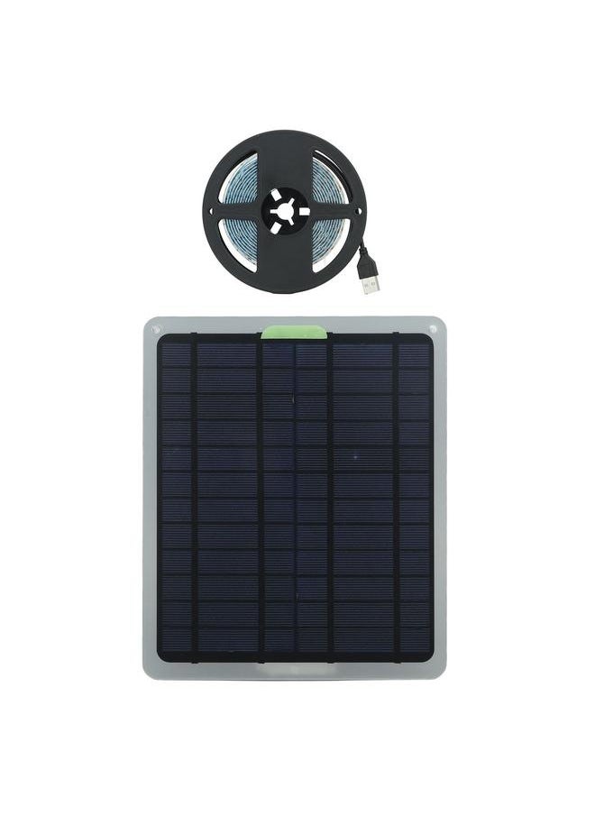 Solar Plant Growth Light Strip 20W IP65 Waterproof LED Grow Lamp Strip with Battery Protection Box for Greenhouse 9.8ft