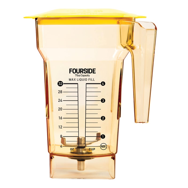Blendtec Blendtec 75 oz FourSide Commercial Jar - Four-Sided Replacement Blender Jar - Compatible with Most Blendtec Blenders - 32 oz Blending Capacity - Yellow  - Image 1