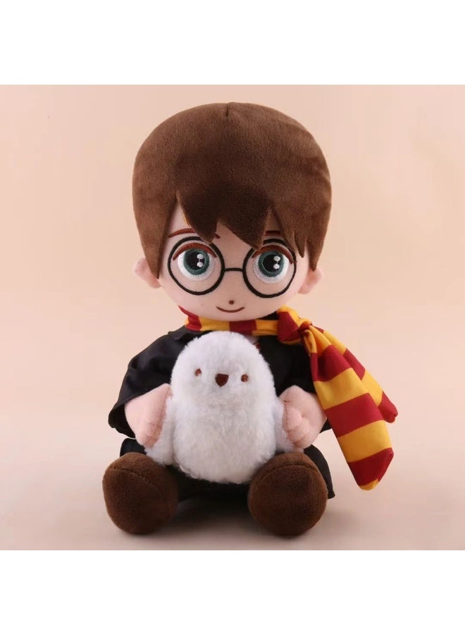 عام هاري بوتر ألعاب من نسيج مخملي عقد البومة الجلوس الموقف هاري بوتر شخصية دمية لطيف ألعاب من نسيج مخملي أفضل هدية للعائلة والأصدقاء - Image 1