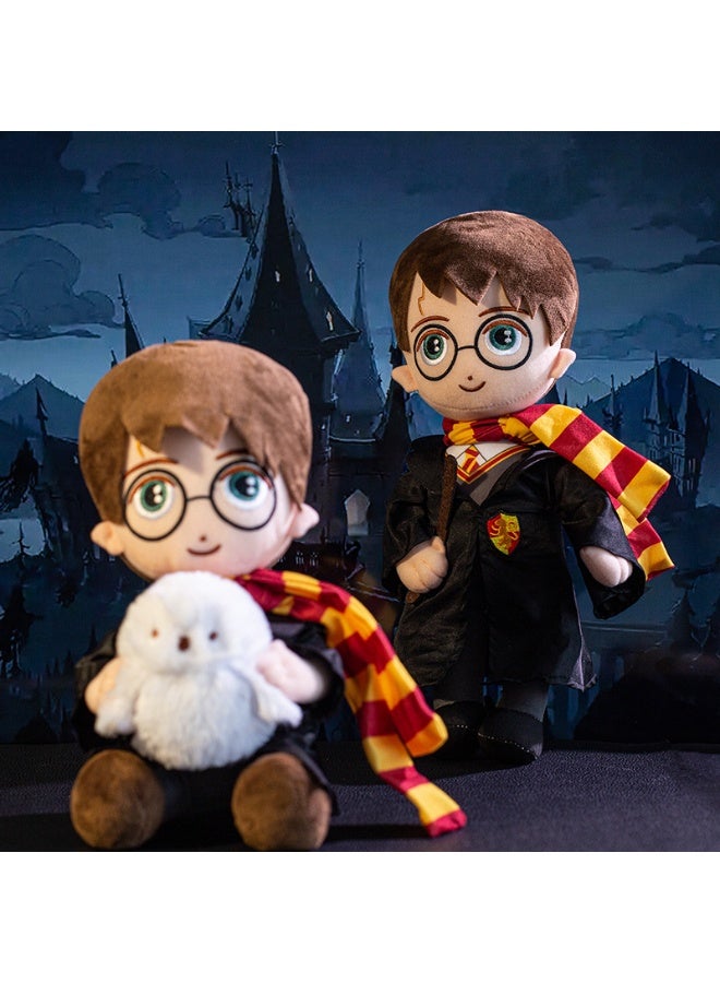 عام هاري بوتر ألعاب من نسيج مخملي عقد البومة الجلوس الموقف هاري بوتر شخصية دمية لطيف ألعاب من نسيج مخملي أفضل هدية للعائلة والأصدقاء - Image 2