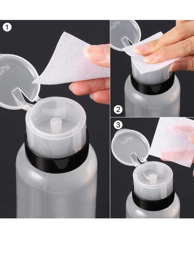 Bluejw Pump Bottle, 3 Pcs Dispensers Push Down Bottles Travel Size, Lock Bottle Refillable Dispenser Makeup Vials Press Pot for Alcohol, Acetone, Nail Polish and Remover, Toner Lotions, 200ml - Image 5
