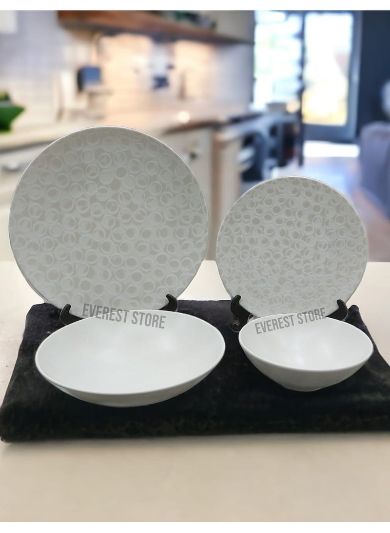 فتحى محمود بورسلين طقم اطباق عشاء ٢٤ قطعة فتحي محمود - لوتس - Image 1