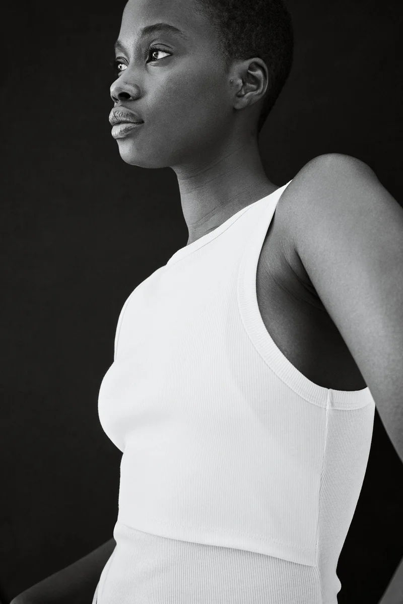 اتش اند ام بلوزة رضاعة مضلعة للأمهات