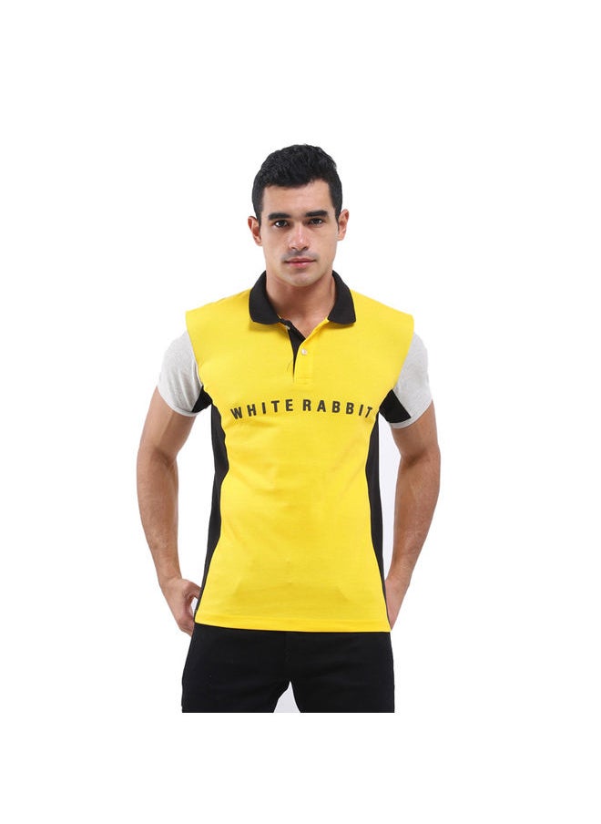 WHITE RABBIT - Tri-Tone Pique Cotton Polo Shirt - Image 1