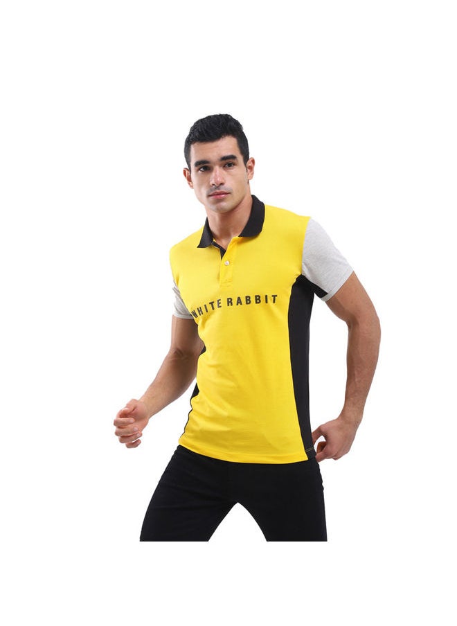 WHITE RABBIT - Tri-Tone Pique Cotton Polo Shirt - Image 1