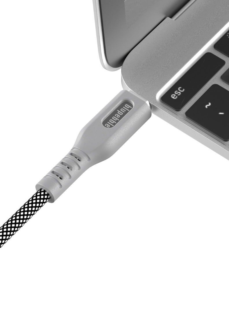 blupebble PowerFlow 60W PD Magnetic USB-C to USB-C Cable 1M | Fast Charging & Data Transfer Type-C Cable for MacBook, iPhone 16, iPad Pro, Samsung & Android | Strong Magnetic Tip, Braided, Durable - Image 4