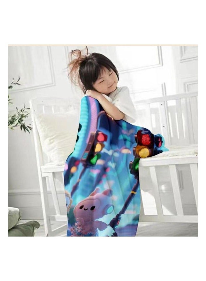 عام بطانية رقيقة من الفانيلا الكرتونية للأطفال أو الطلاب (دافئة ومريحة ومناسبة للنوم والألعاب) 100 سم * 150 سم - 980 - Image 4