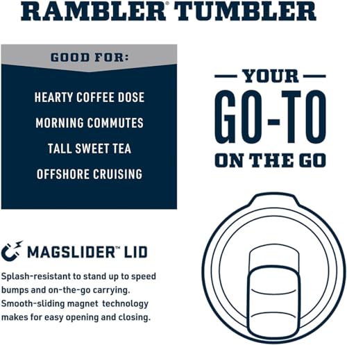 YETI Rambler 20 oz Tumbler Stainless Steel Vacuum Insulated with MagSlider Lid Ridgeline - Image 3
