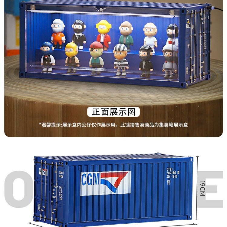 Royal Blue Container Luminous Display Box Storage Doll Hand Toy Blind Box Doll Model Magnetic Display Box - Image 5