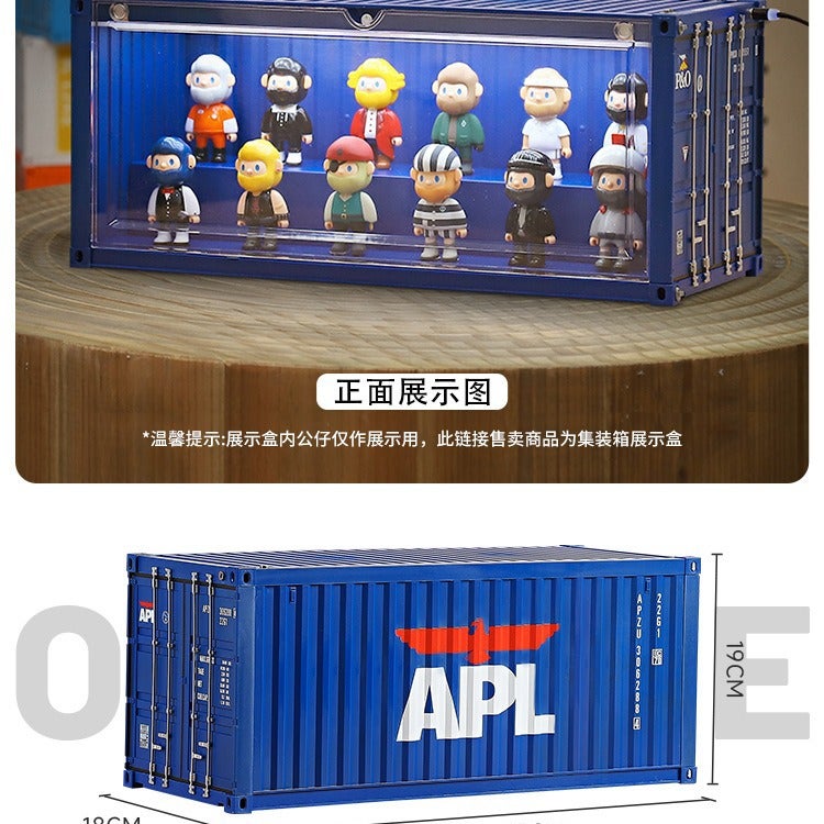 Royal Blue Container Luminous Display Box Storage Doll Hand Toy Blind Box Doll Model Magnetic Display Box - Image 3