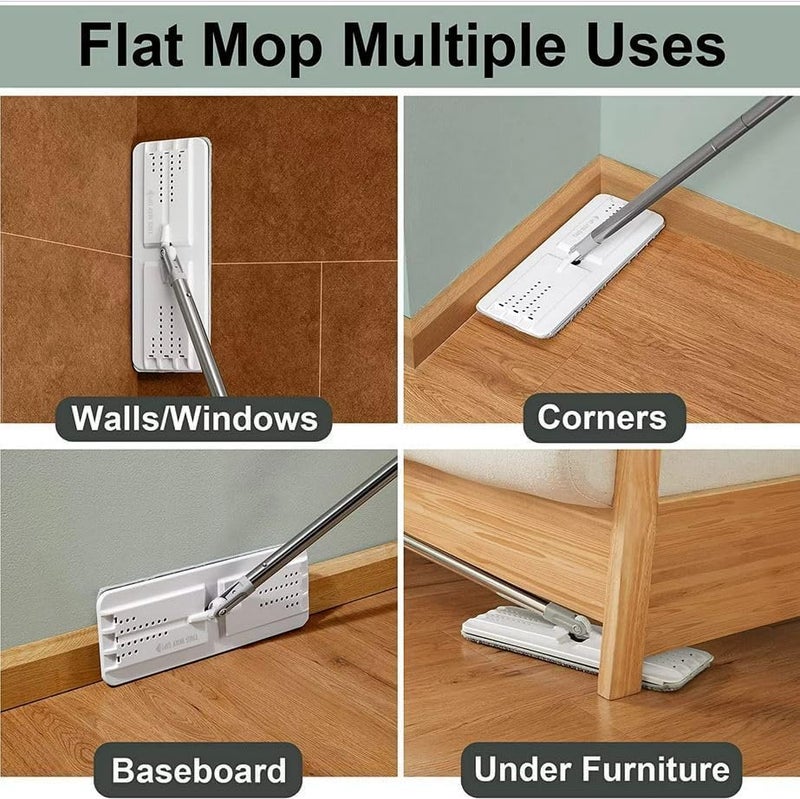 JOYMOOP Mop and Bucket with Wringer Set for Home, Flat Mop and Bucket System, Mops for Floor Cleaning and Wall Cleaner, with 3 Reusable Microfiber Mop Pads - Image 5