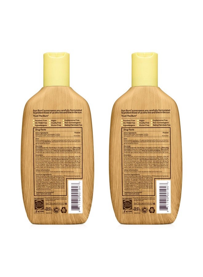 سان بوم لوشن واقي من الشمس Sun Bum Original SPF 50 نباتي وصديق للشعاب المرجانية (خالي من الأوكتينوكسيت والأوكسي بنزون) مرطب واسع الطيف واقي من أشعة الشمس فوق البنفسجية UVA/UVB مع فيتامين E 8 أونصة عبوتان - Image 2
