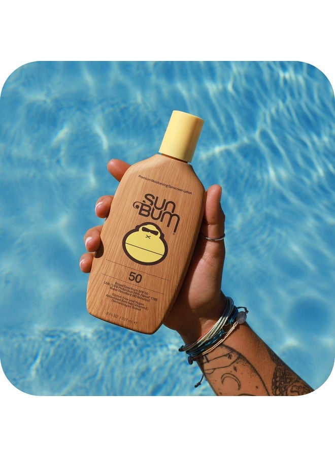 سان بوم لوشن واقي من الشمس Sun Bum Original SPF 50 نباتي وصديق للشعاب المرجانية (خالي من الأوكتينوكسيت والأوكسي بنزون) مرطب واسع الطيف واقي من أشعة الشمس فوق البنفسجية UVA/UVB مع فيتامين E 8 أونصة عبوتان - Image 4