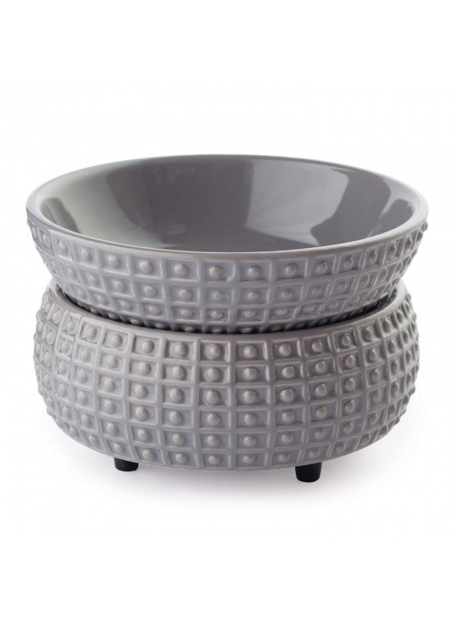 Candle Warmers Etc 2-In-1 Candle and Fragrance Warmer For Warming Scented Candles or Wax Melts and Tarts With To Freshen Room, Slate - Image 2