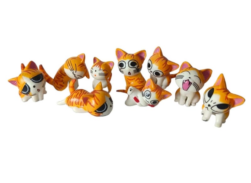 BHOOLU&GOOLU BHOOLUGOOLU Little Naughty Kawaii Kitten Miniature Figurien 9 PcsSet - Image 1