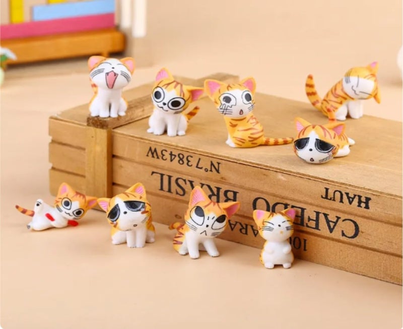 BHOOLU&GOOLU BHOOLUGOOLU Little Naughty Kawaii Kitten Miniature Figurien 9 PcsSet - Image 2