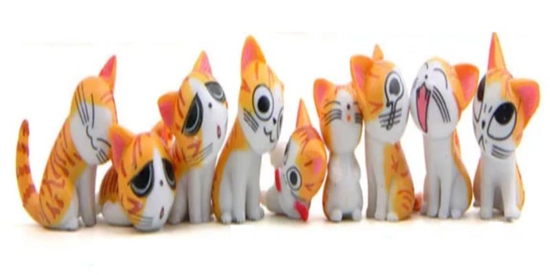 BHOOLU&GOOLU BHOOLUGOOLU Little Naughty Kawaii Kitten Miniature Figurien 9 PcsSet - Image 5