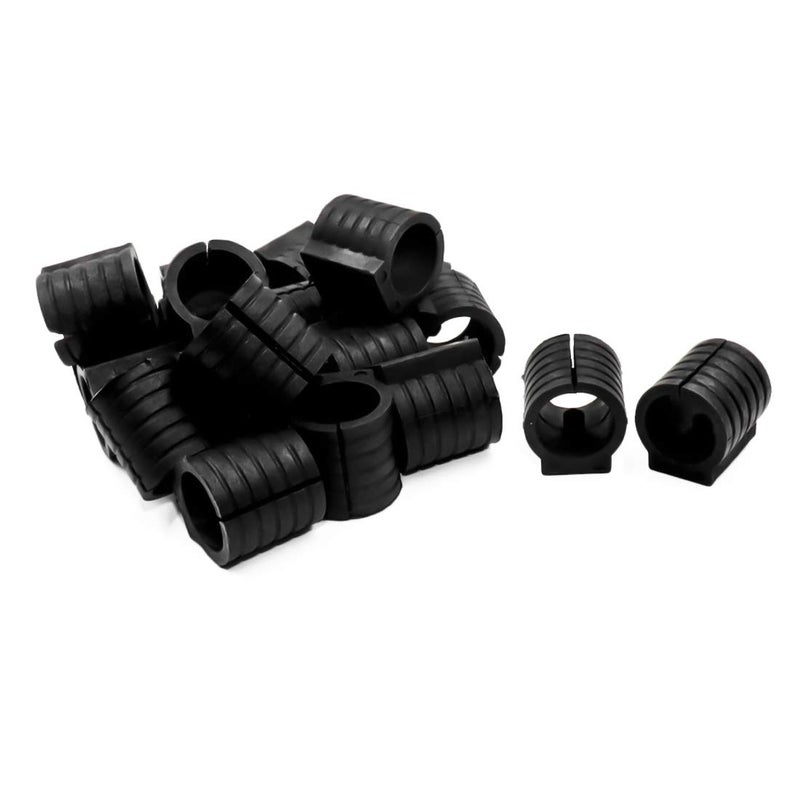 Hxchen 20Pcs 16mm06 Dia NonSlip Plastic Chair Foot U Shaped Floor Glides Tubing Caps Cover Black