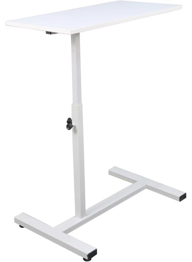 RIGID Height Adjustable Table – Fully Assembled, White MDF Top, Epoxy Powder-Coated Frame, Leveling Glides, 700–1070mm Adjustable Height, 800x400mm Office/Home Desk - Image 4