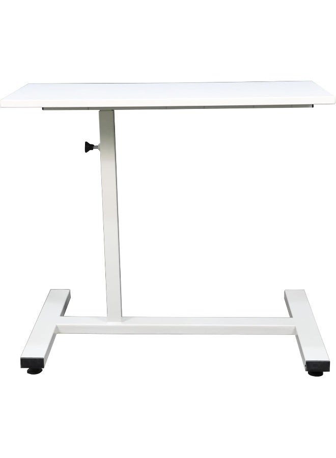 RIGID Height Adjustable Table – Fully Assembled, White MDF Top, Epoxy Powder-Coated Frame, Leveling Glides, 700–1070mm Adjustable Height, 800x400mm Office/Home Desk - Image 2