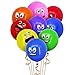 PeStary 50 Ct 12 inches Smile Funny Face Balloons Cartoon Happy Birthday Party Fun Emotion Smiley Balloon Decorations Multi Monster Balloons - Image 2