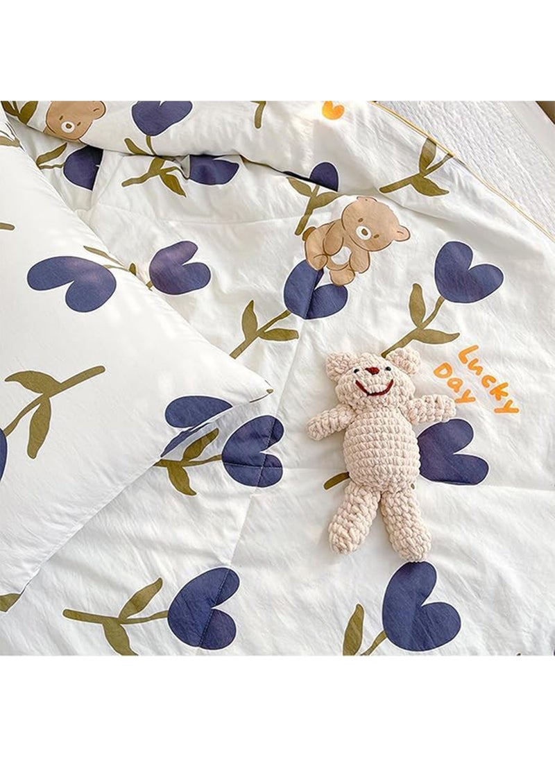 LIMOS Jersey Cotton Quilted Toddler Blanket Soft Lightweight Baby Quilt for Boys & Girls Breathable Machine Washable Cozy Crib Blanket - Image 4